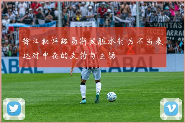 徐江批评路易斯泼脏水行为不当表达对申花的支持与立场